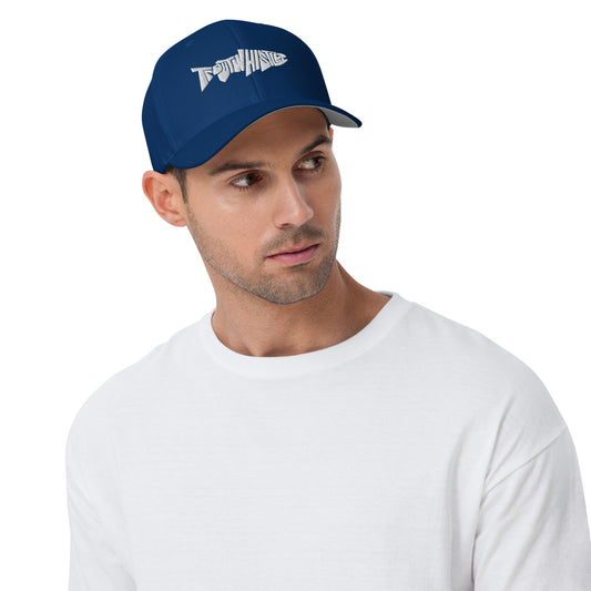 TroutWhistler - Structured Twill Cap | Blue w/ White Logo