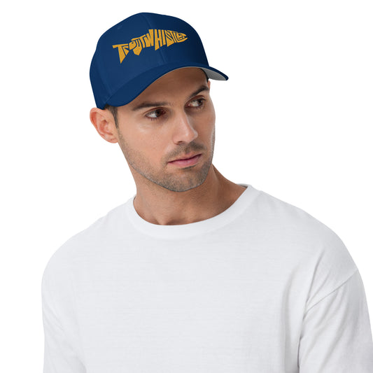 TroutWhistler - Structured Twill Cap | Blue w/ Yellow Logo